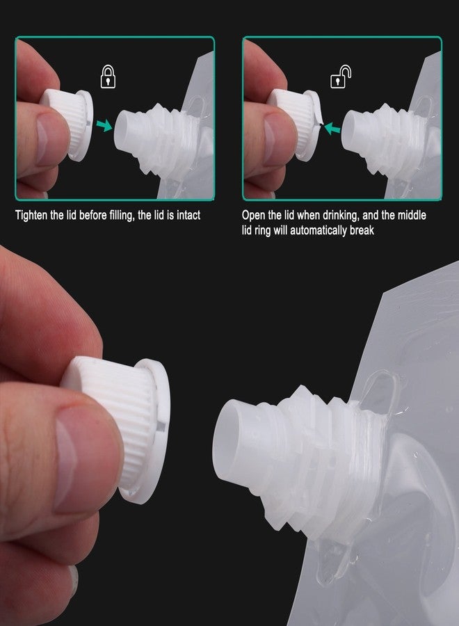 ERKOON 9-Pack Concealable Drinking Flasks - 5oz Reusable Leakproof Pouches with 2 Funnels for Travel & Outdoor - Image 4